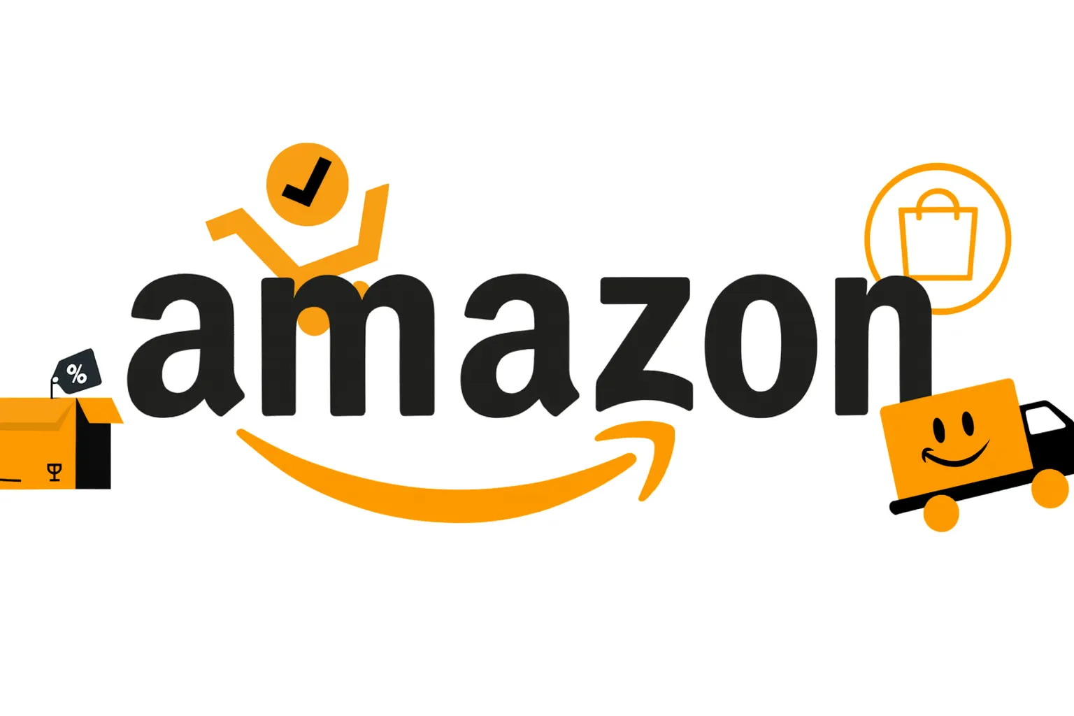 Amazon services collage - Prime, Kindle, Music, Fresh